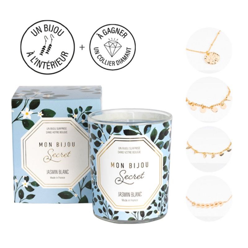 Bougie Bijou Bracelet doré - Parfum Jasmin - 40h