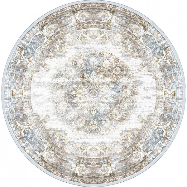 Vloerkleed Viola rond taupe ⌀160 cm