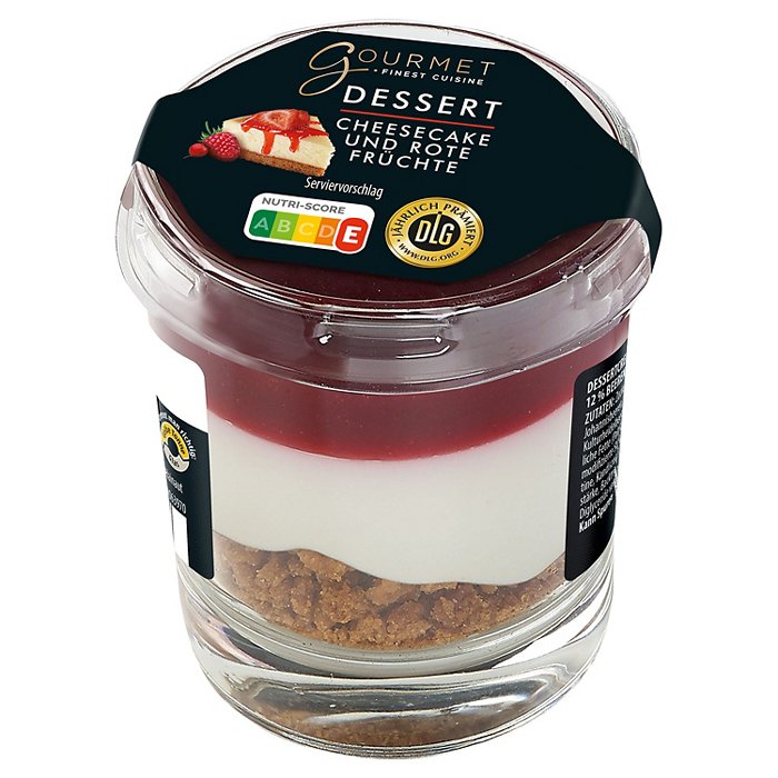 GOURMET FINEST CUISINE Dessert im Glas 60 g, Cheesecake-Rote Früchte