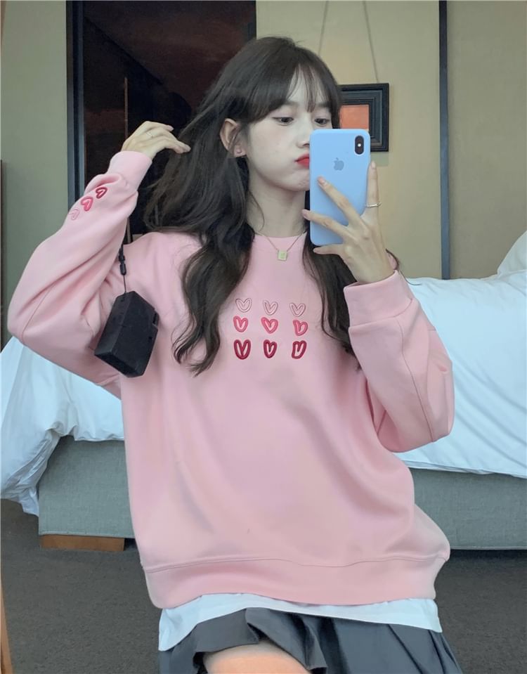 Dute - Sweatshirt met hartprint