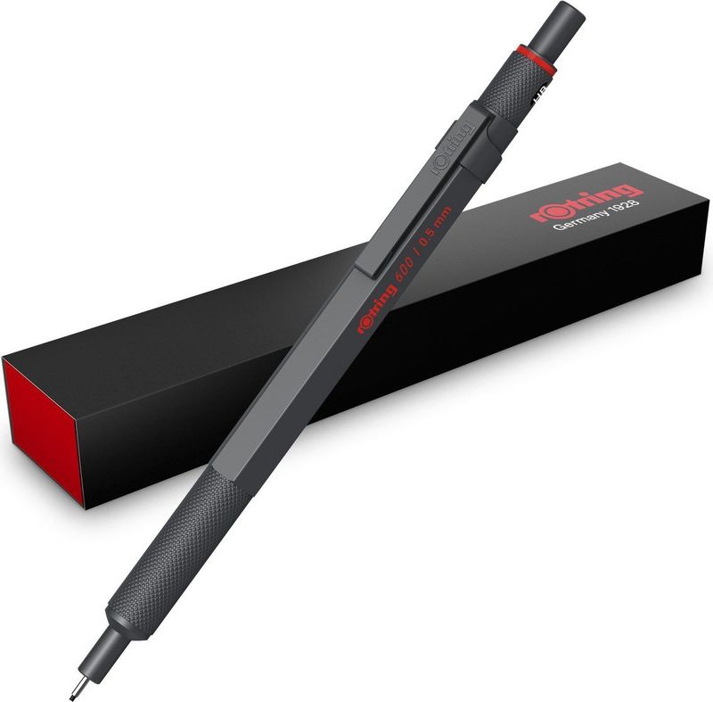 rOtring 600 - Vulpotlood - Zwart - Metalen Huls