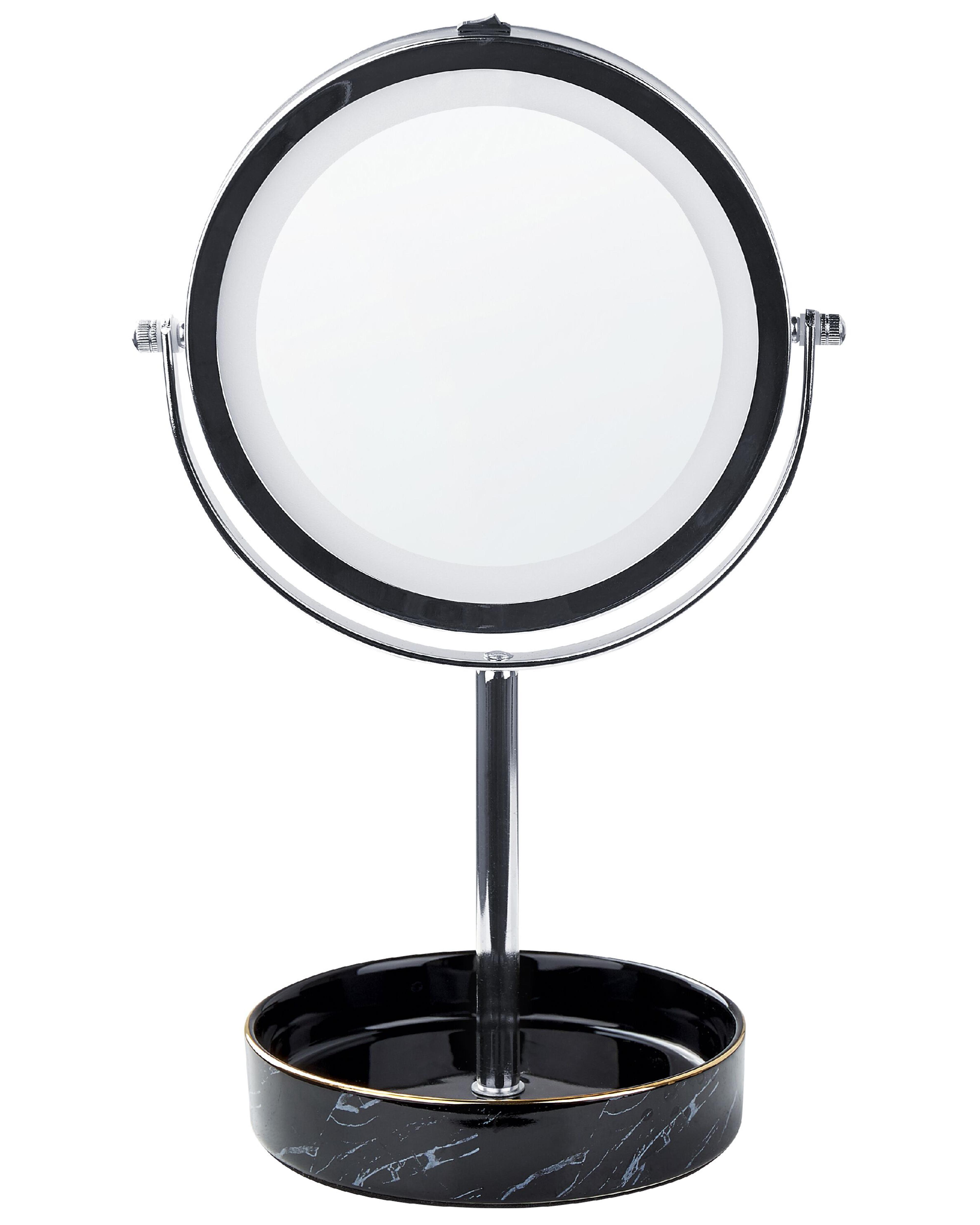 Make-up spiegel LED SAVOIE Zwart/zilver