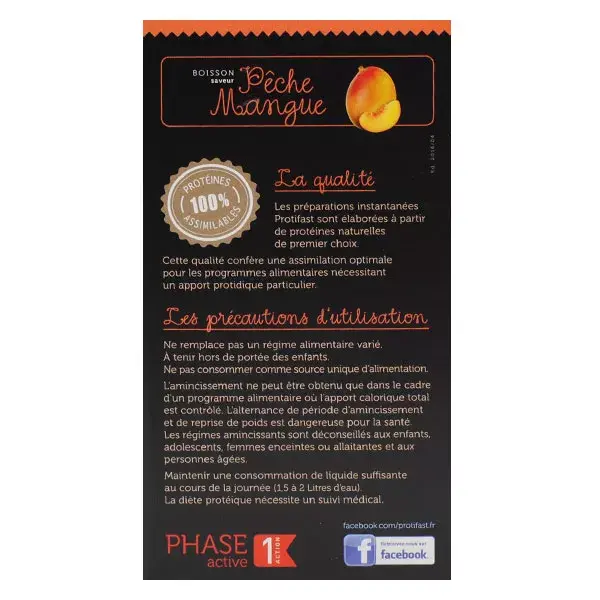 Sobremesa Protifast com Alto Teor de Proteína Sabor Pêssego e Manga - 7 sachês