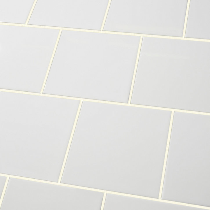 Carrelage mural Leccia 15 x 15 cm blanc