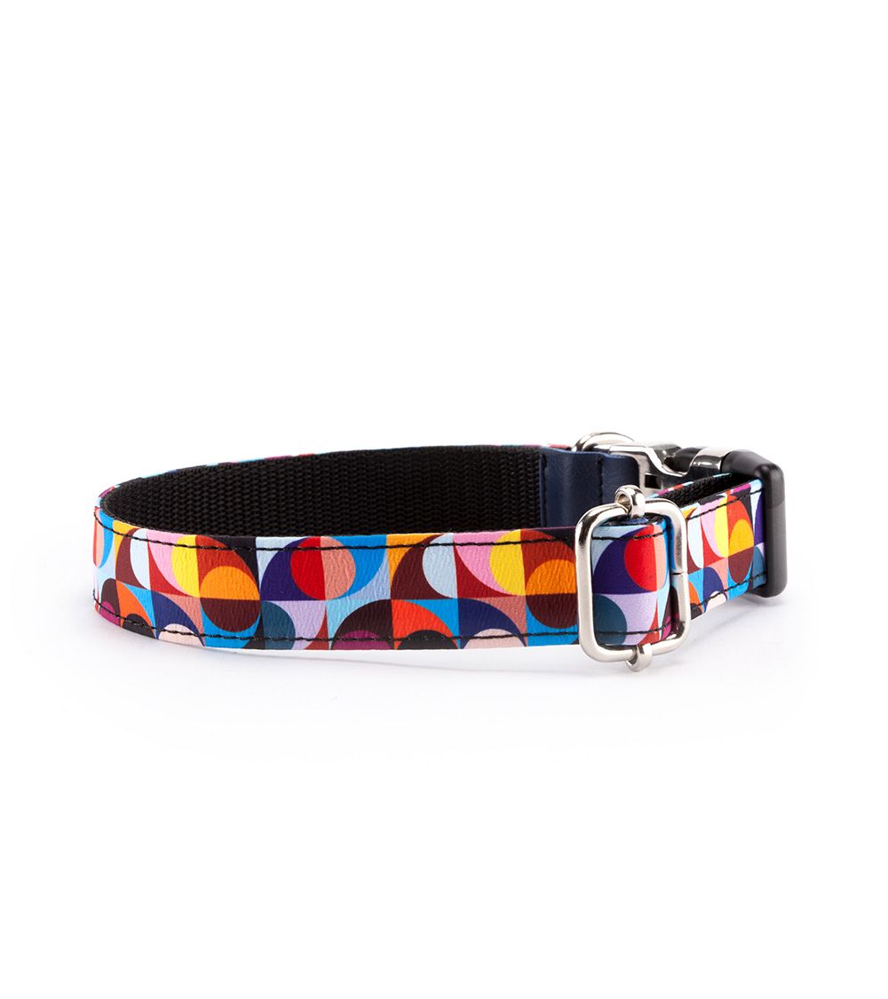Coleira para cães Pamppy Funny Retro Multicolorida em algodão e poliéster