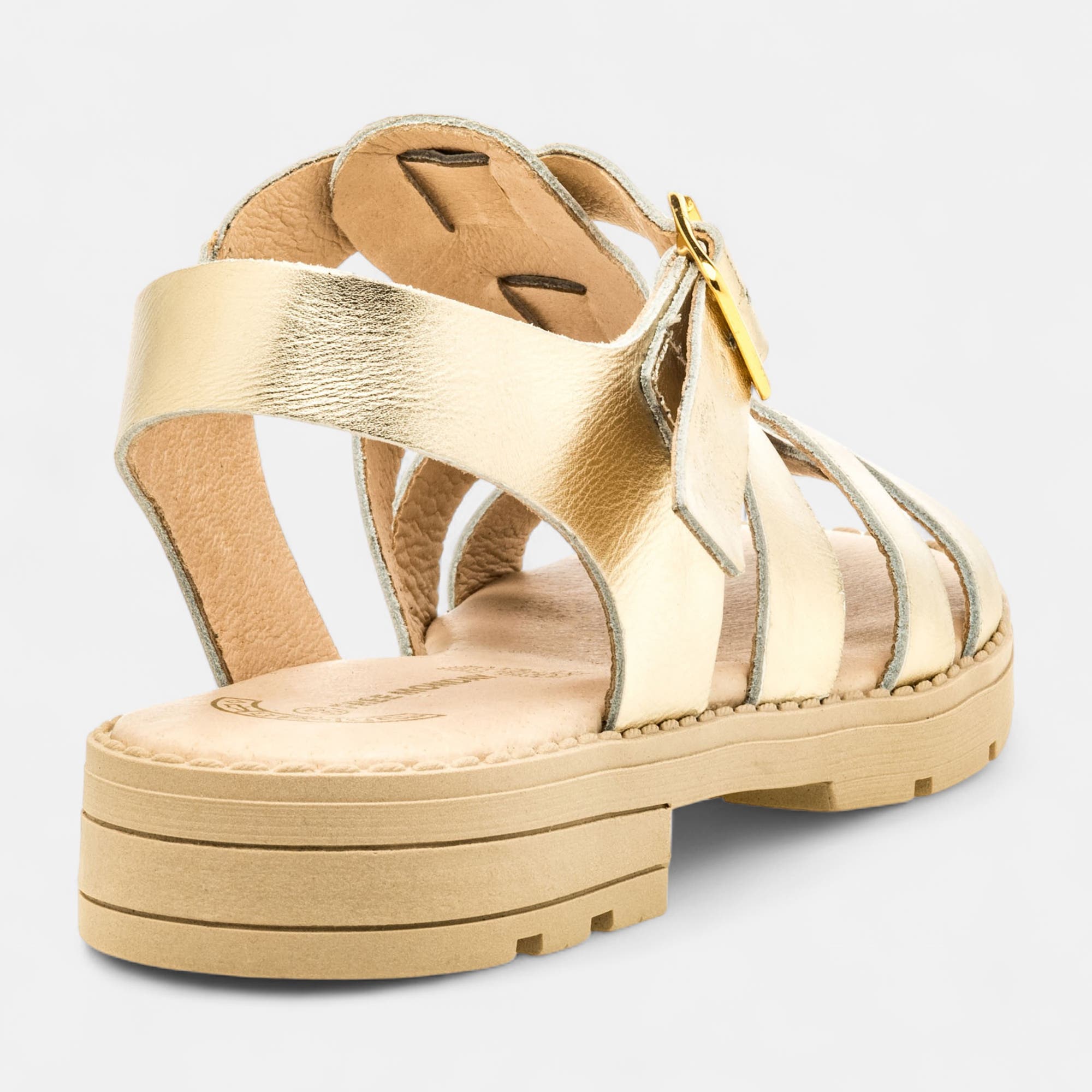 Sandales Femme en cuir or