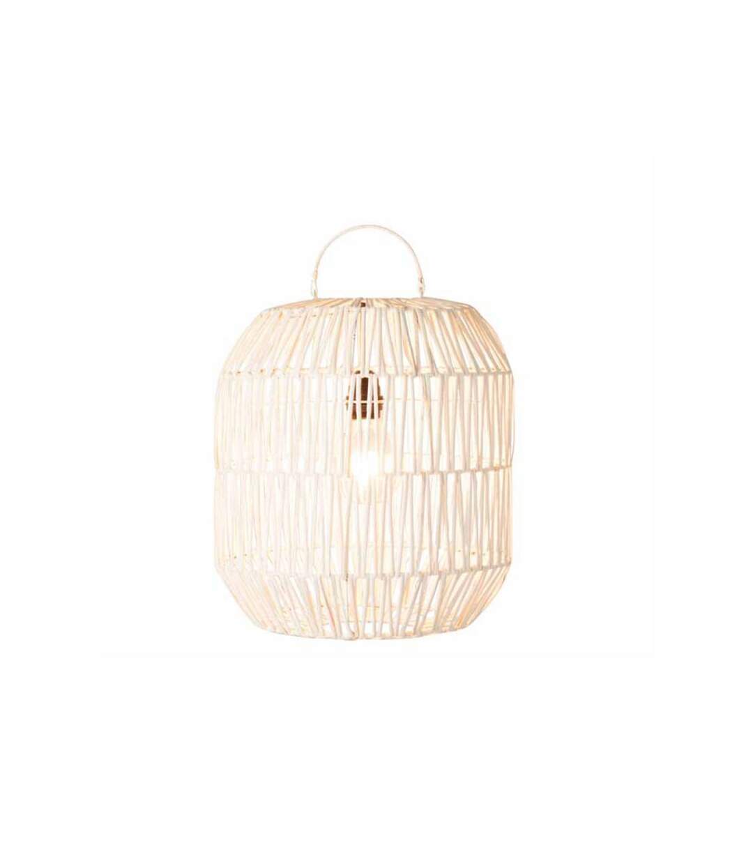 Paris Prix - Abat-jour Déco rotin 35cm Blanc