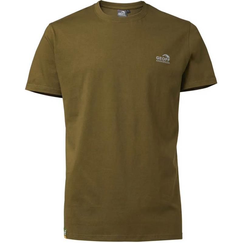 Tee Shirt Manches Courtes Homme Geoff Anderson Organic Tee - Olive