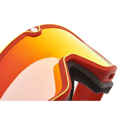 Lunettes moto 100% BARSTOW - DEATH SPRAY - ECRAN IRIDIUM RED - Rouge / Jaune