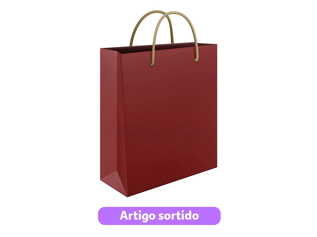 SACO PAPEL KRAFT MITOS LARGE 32X41X12CM CORES SORTIDAS
