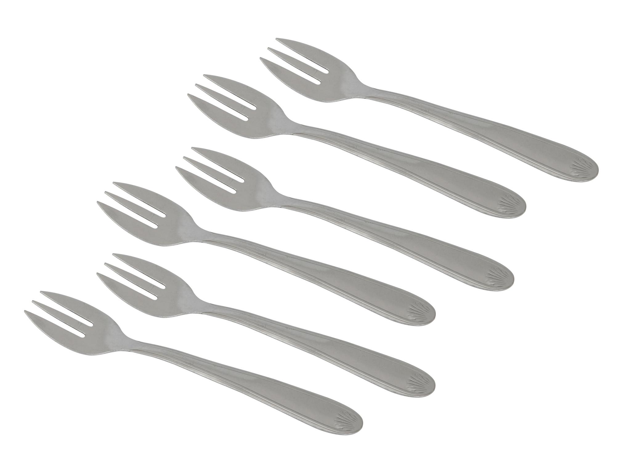 RIGA LOT 6 FOURCHETTES A HUITRE INOX