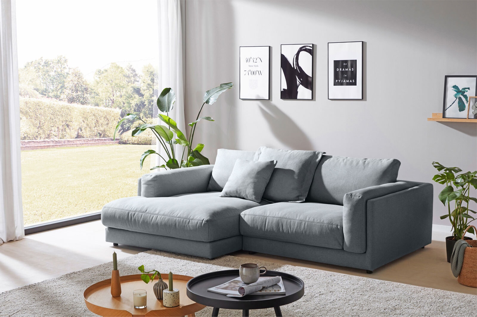 Ole Gunderson Ecksofa-Kombi LASSE IV 125 x 252 cm anthrazit