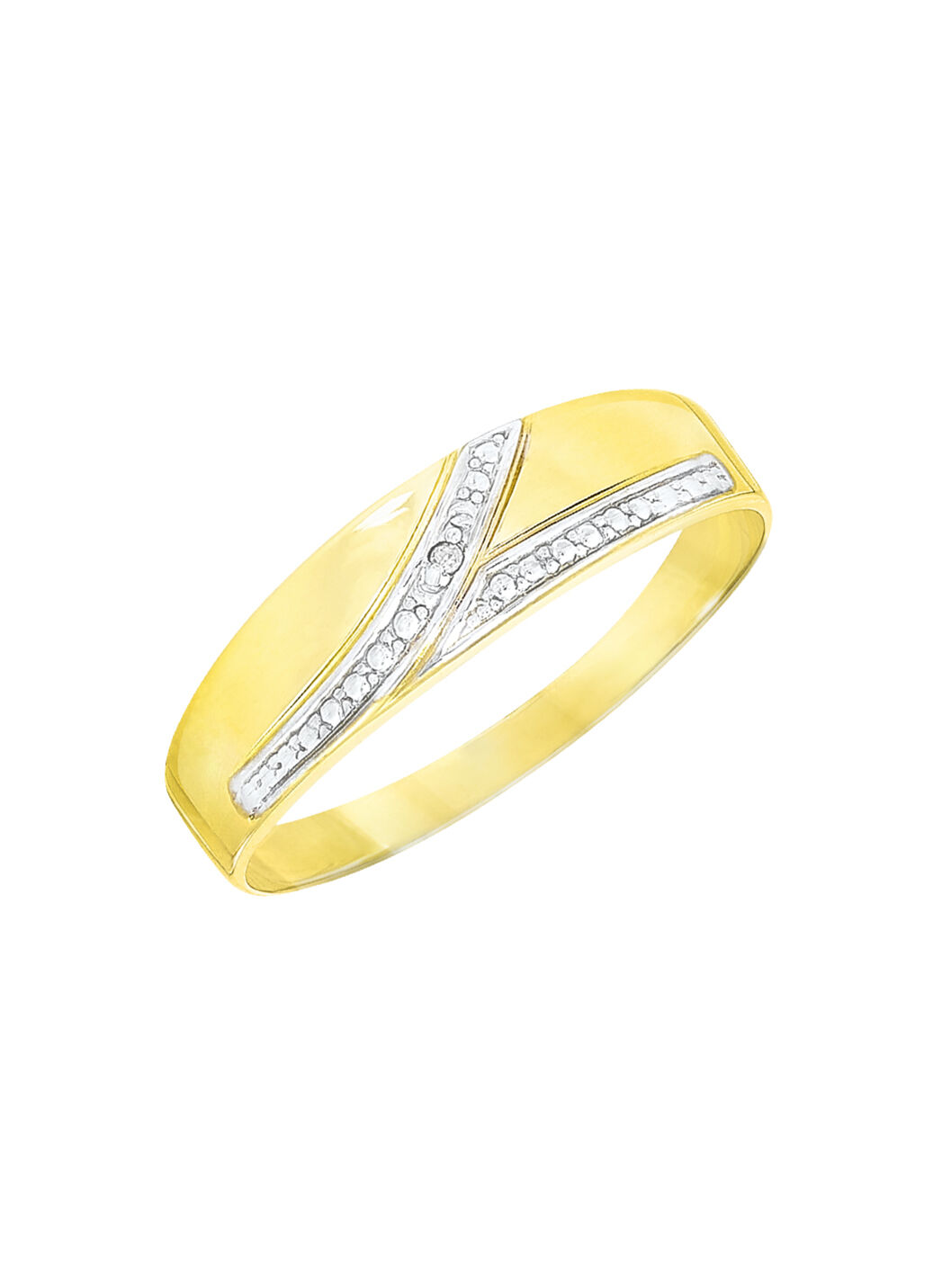 Attraktiver Damenring in Bicolor