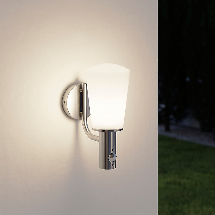 Applique murale montante à détection Charwell E27 IP44 GoodHome chrome