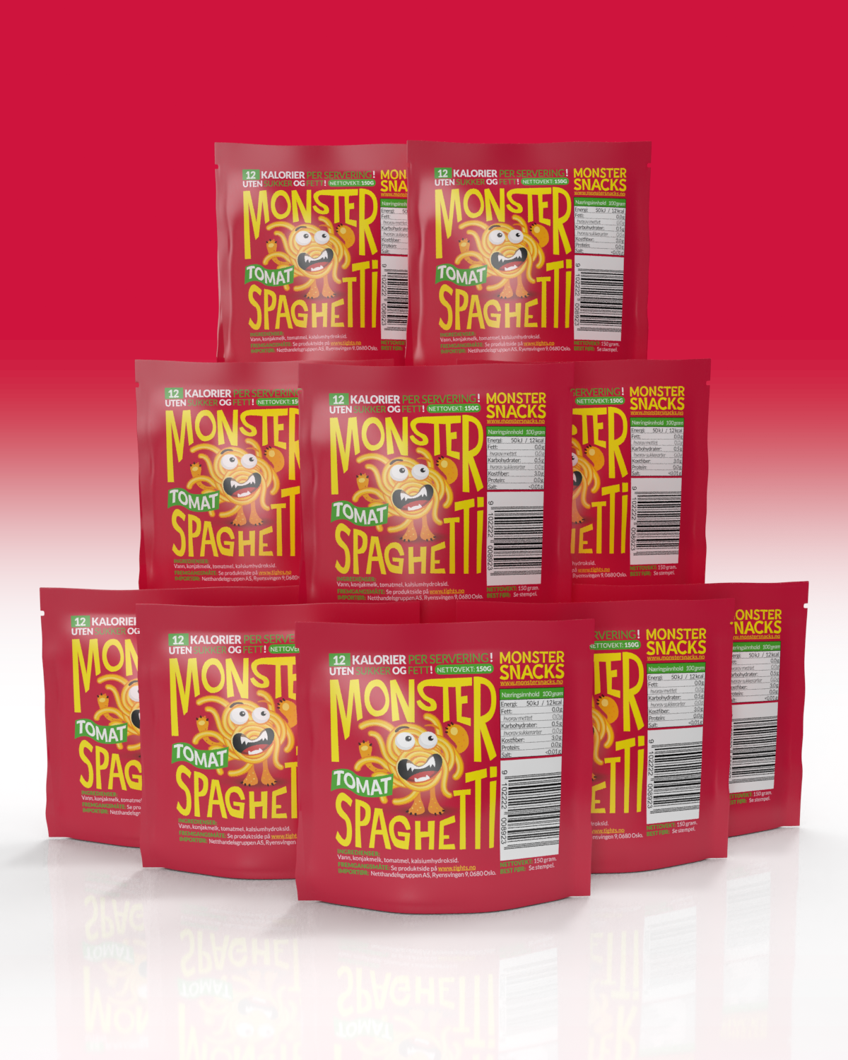 Monster Miracle Diet Spaghetti - Tomato 10x150g - TIPAKNING!