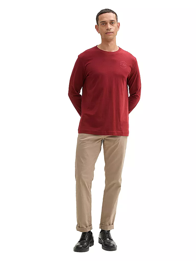 TOM TAILOR Langarmshirt rot