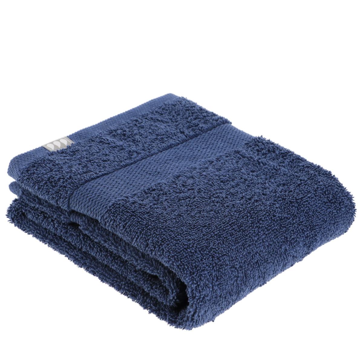 SERVIETTE TOILETTE 50X90CM COTON BLEU MARINE