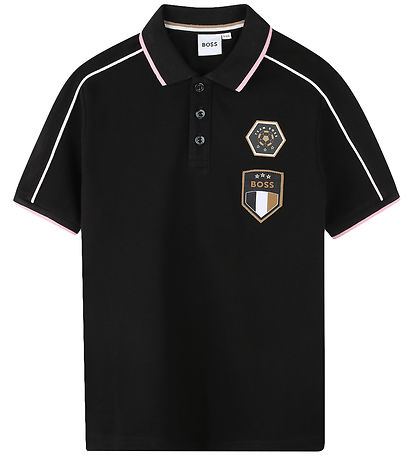 BOSS Polo - Team BOSS - Schwarz m. Rosa