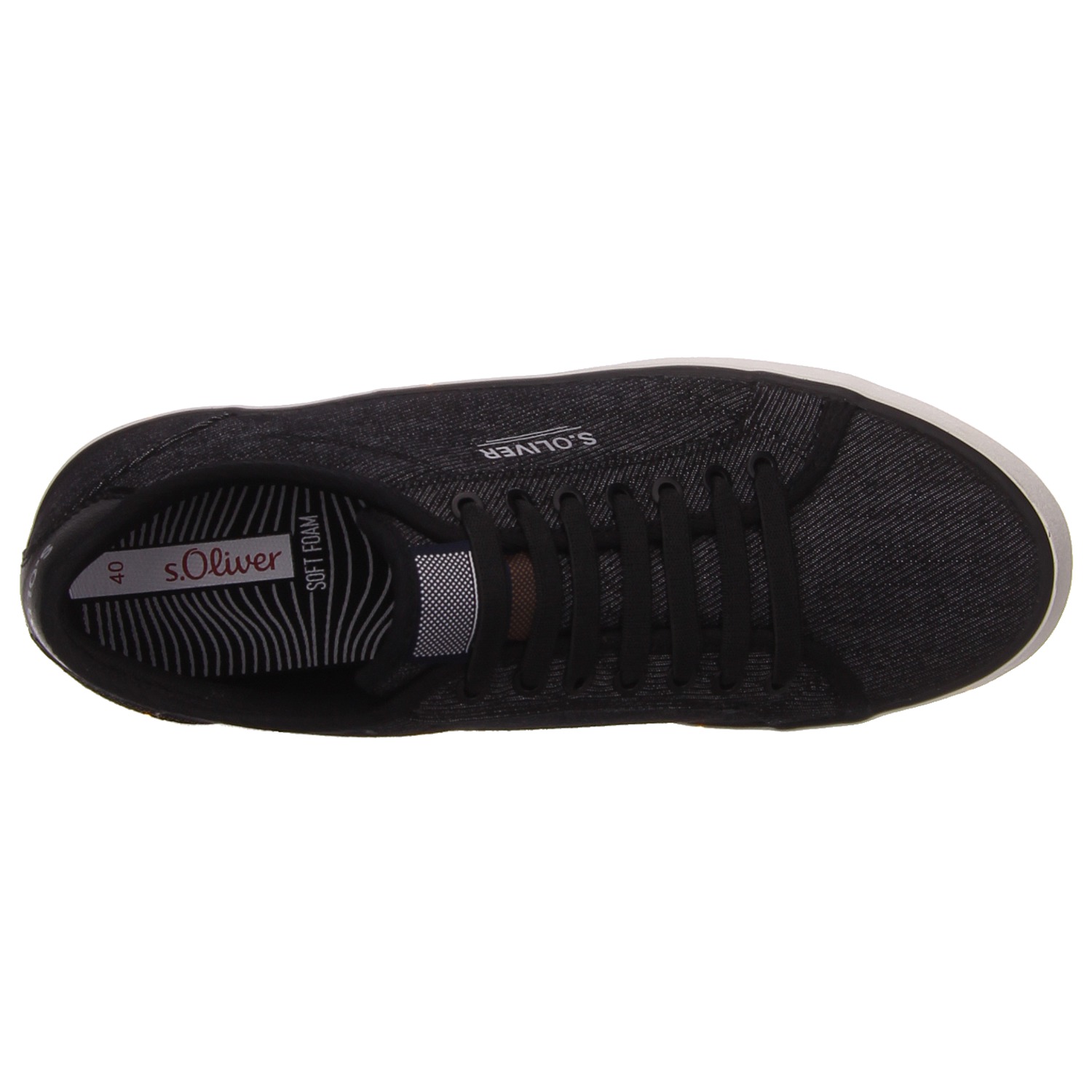 s,Oliver Slipper schwarz schwarz
