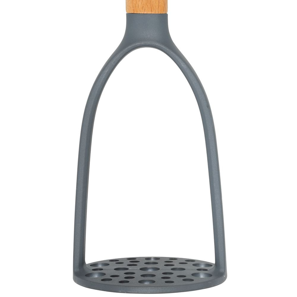 Subra Holz Potato Masher Kartoffelstampfer Gemüse Presse für Püree / Brei (94204) - Braun / Grau
