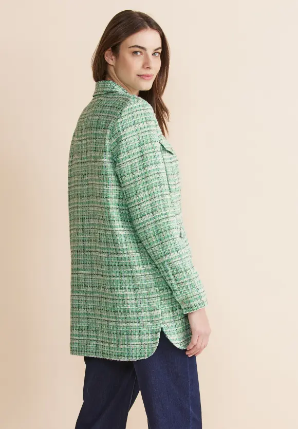 Bouclé Overshirt - arty green