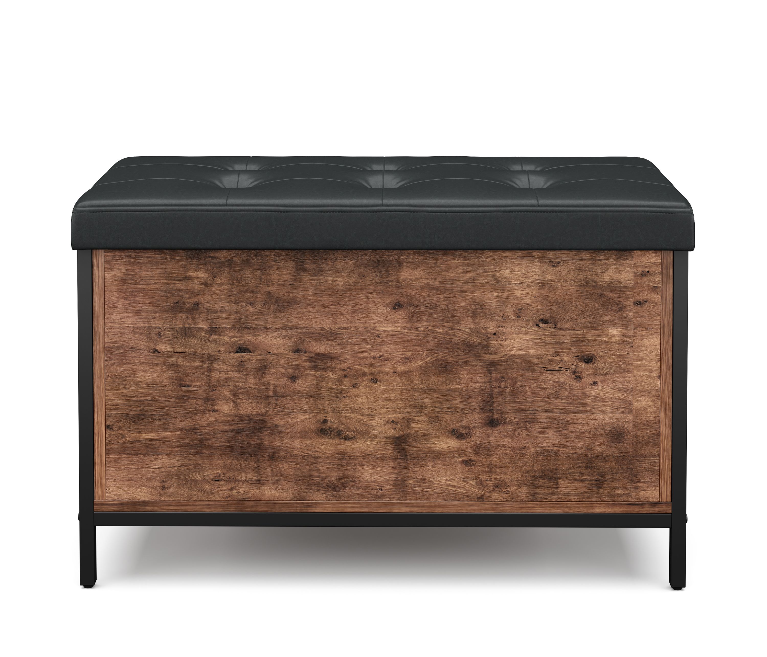 Truhe Leder Vintage BONITA 80 x 50 x 40 cm