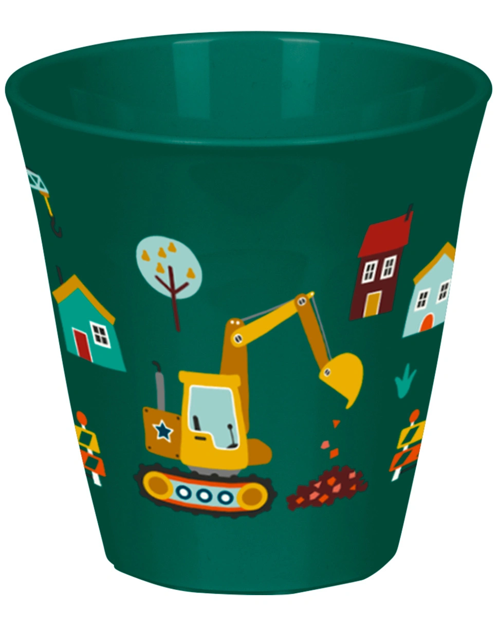 Becher WENN ICH MAL GROß BIN - BAGGER (8x7,5) in grün