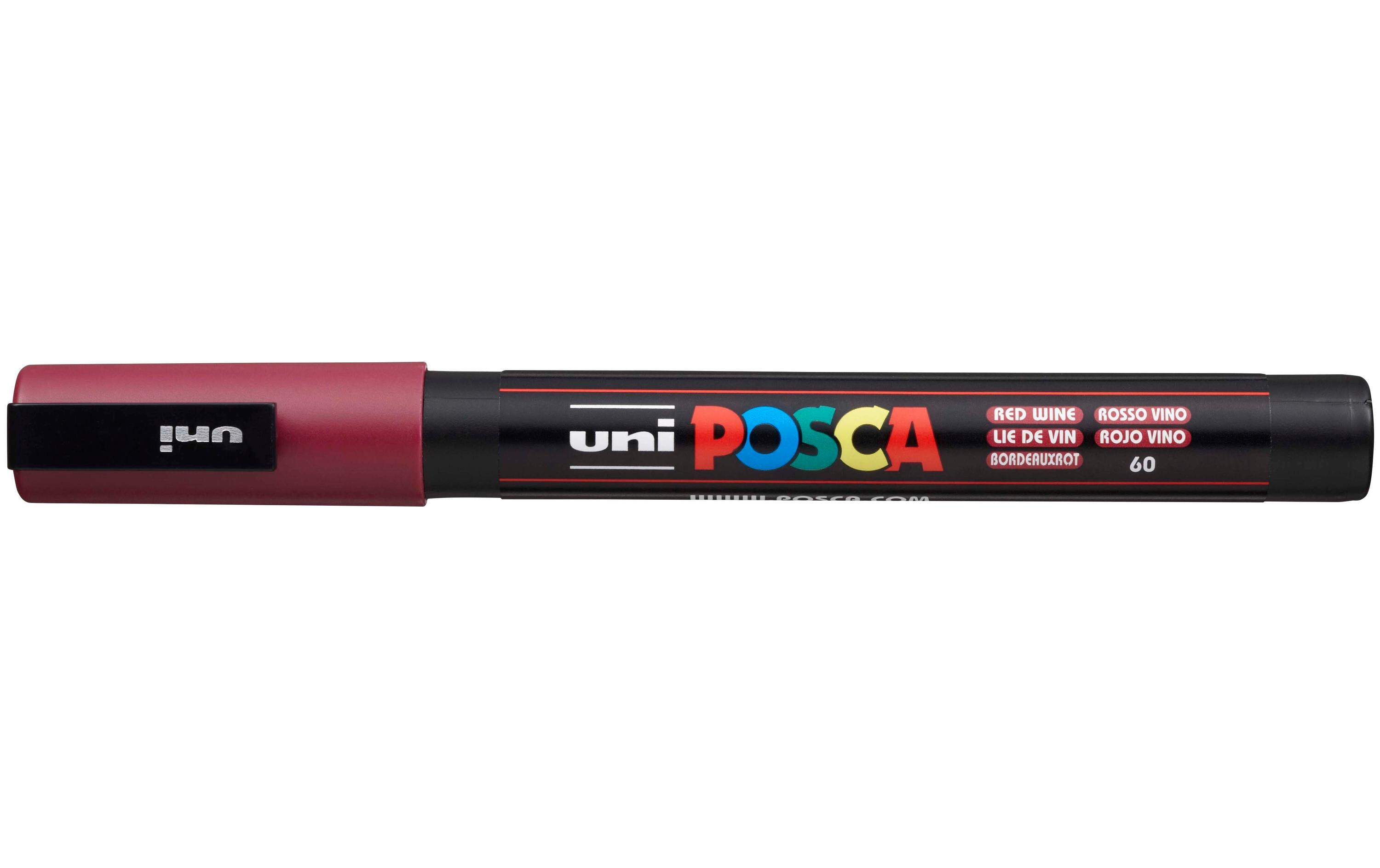 Permanent-Marker POSCA 0.9-1.3 mm, BordeauxUniversell einsetzbarer Marker