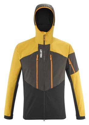 Veste Softshell Millet M White Shield Noir/Jaune