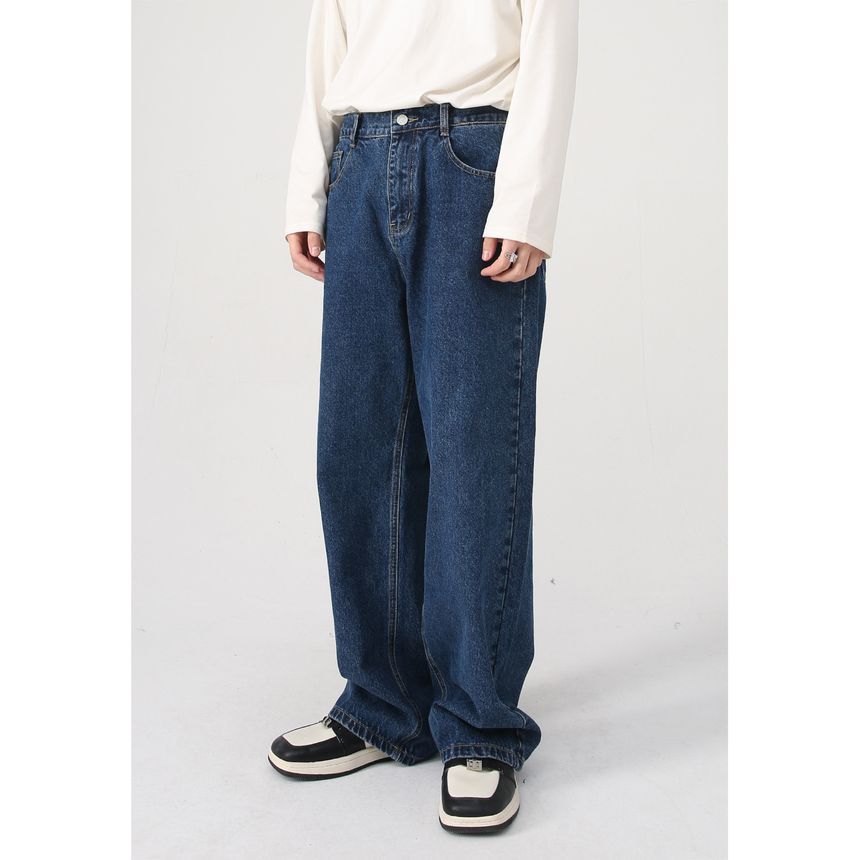 FAERIS - Jeans met rechte pijpen en middelhoge taille