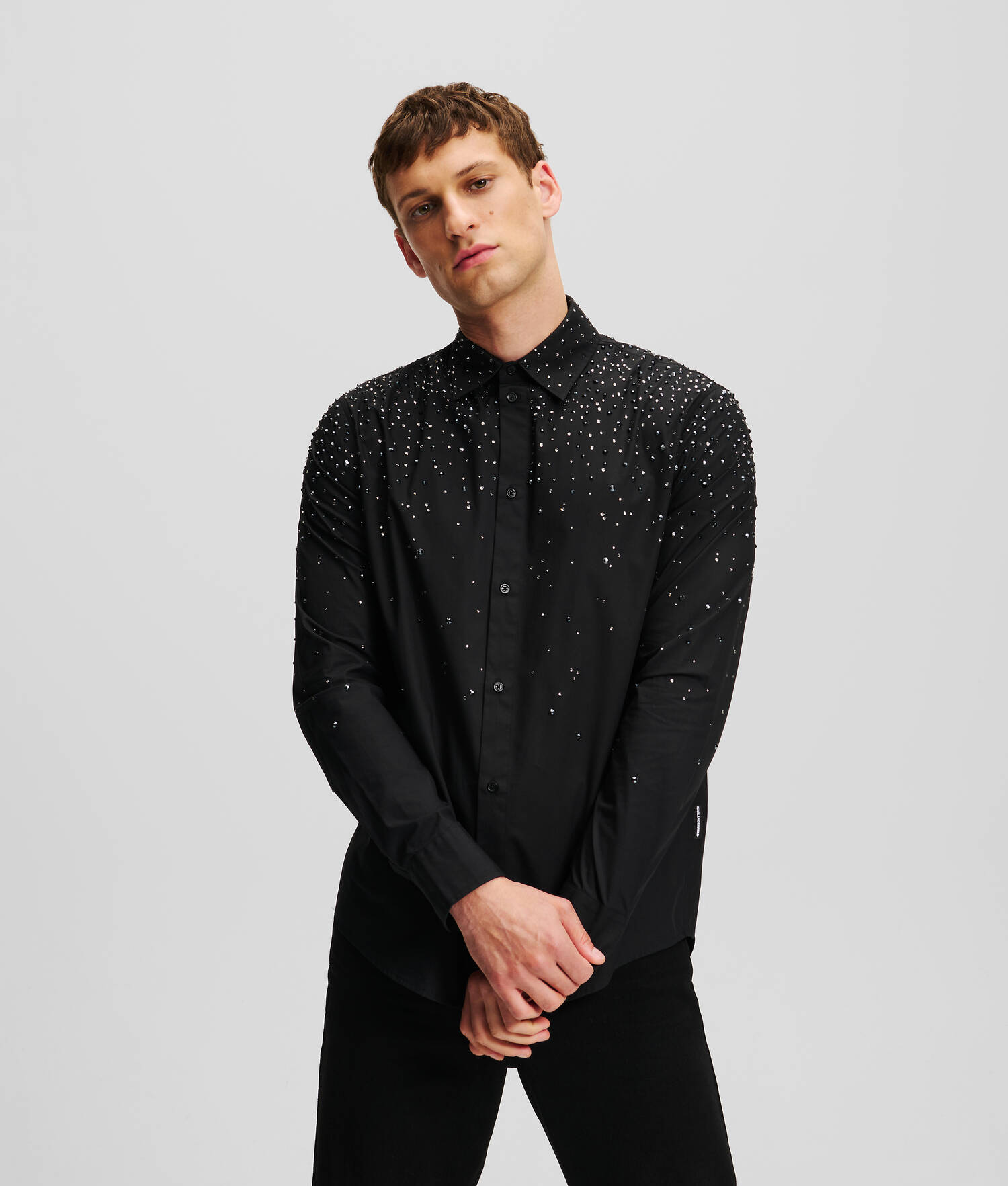 CHEMISE EFFET DEGRADÉ À STRASS