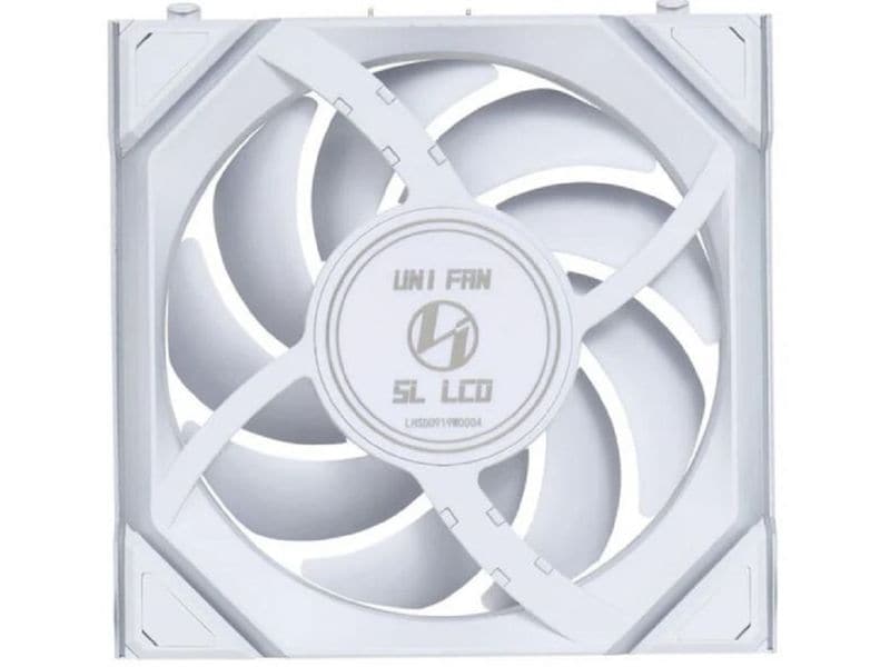 Lian Li PC-Lüfter UNI FAN SL 120 Reverse Blade 3er-Pack Wireless LCD Lüfter Inklusive Controller zum Steuern der Drahzahl, Lichteffekte und des LCDs