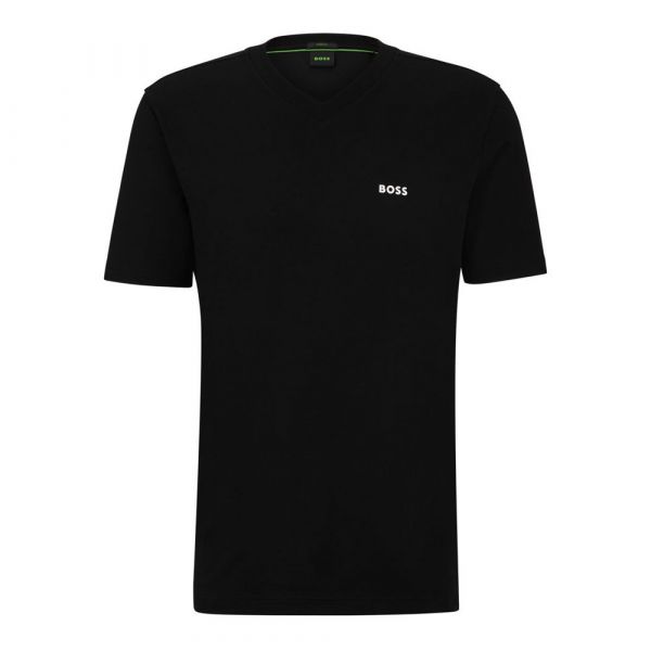 Boss V 10256064 Short Sleeve V Neck T-shirt Preto M Homem