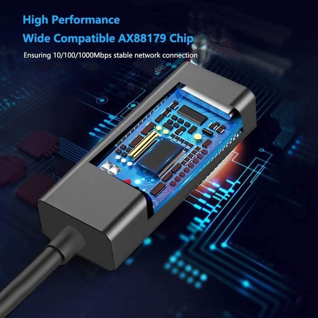 NÖRDIC USB 3.0 til LAN-adapter Giga-chipsæt ASIX AX88179 kompatibel med Nintendo Switch