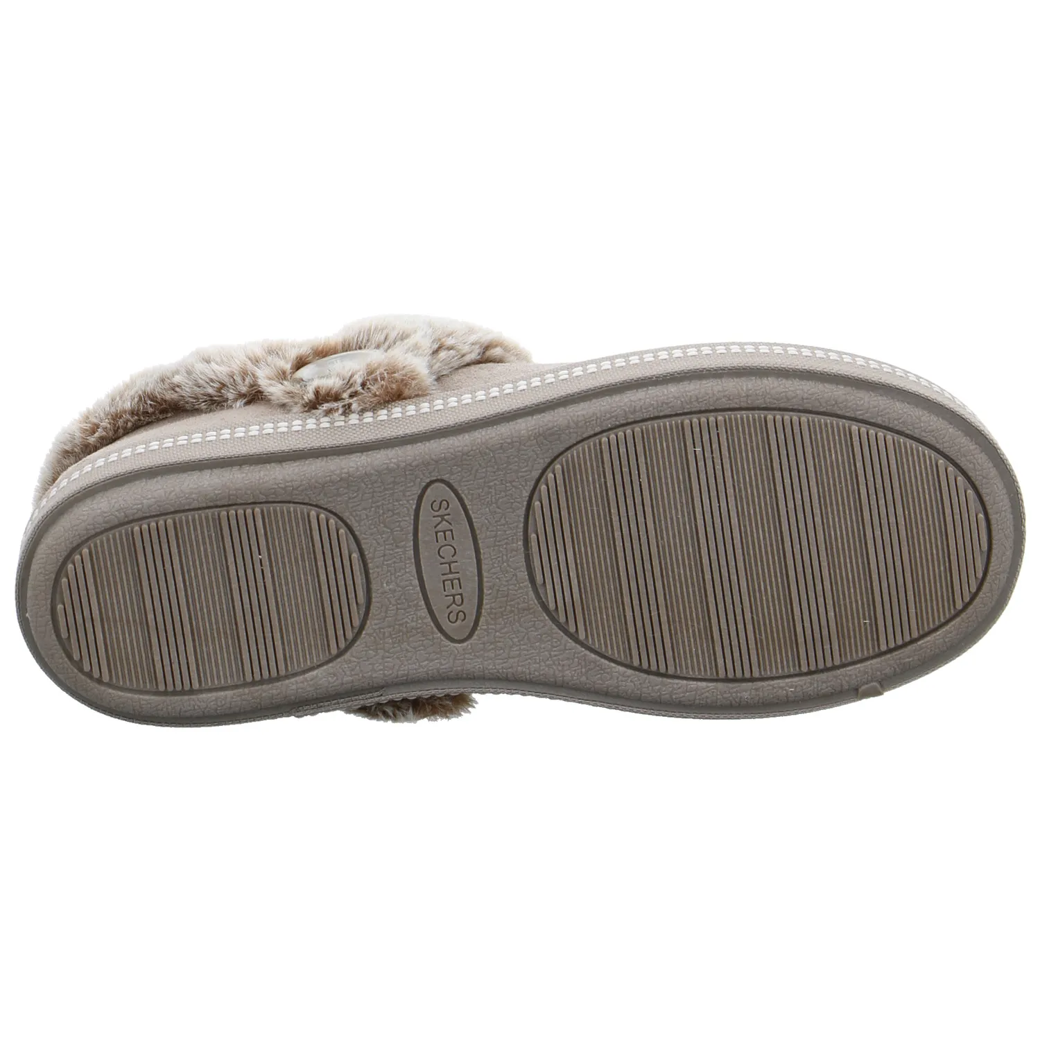 SKECHERS Hausschuh Taupe Lederimitat