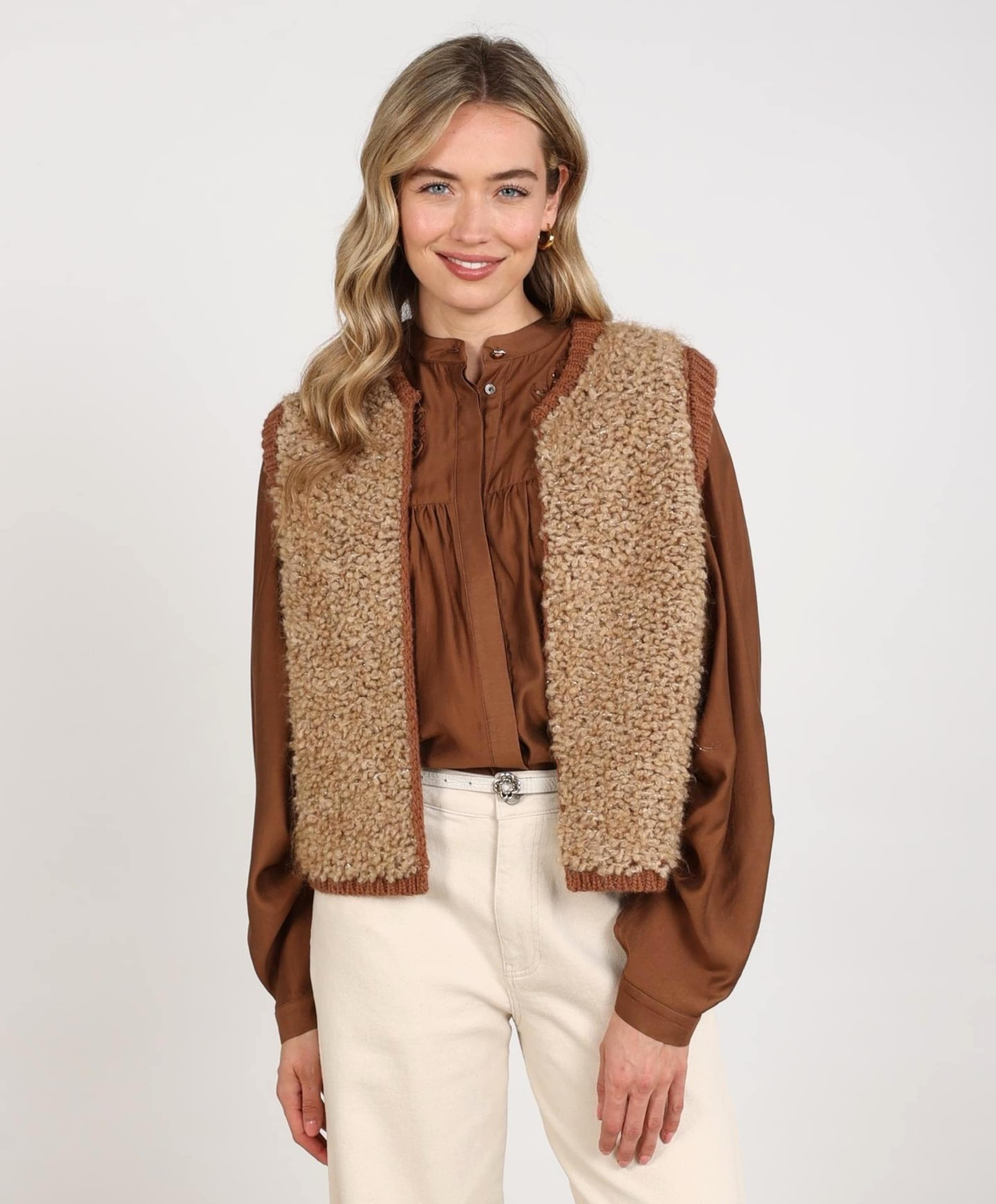 Nukus Dames gilet beige