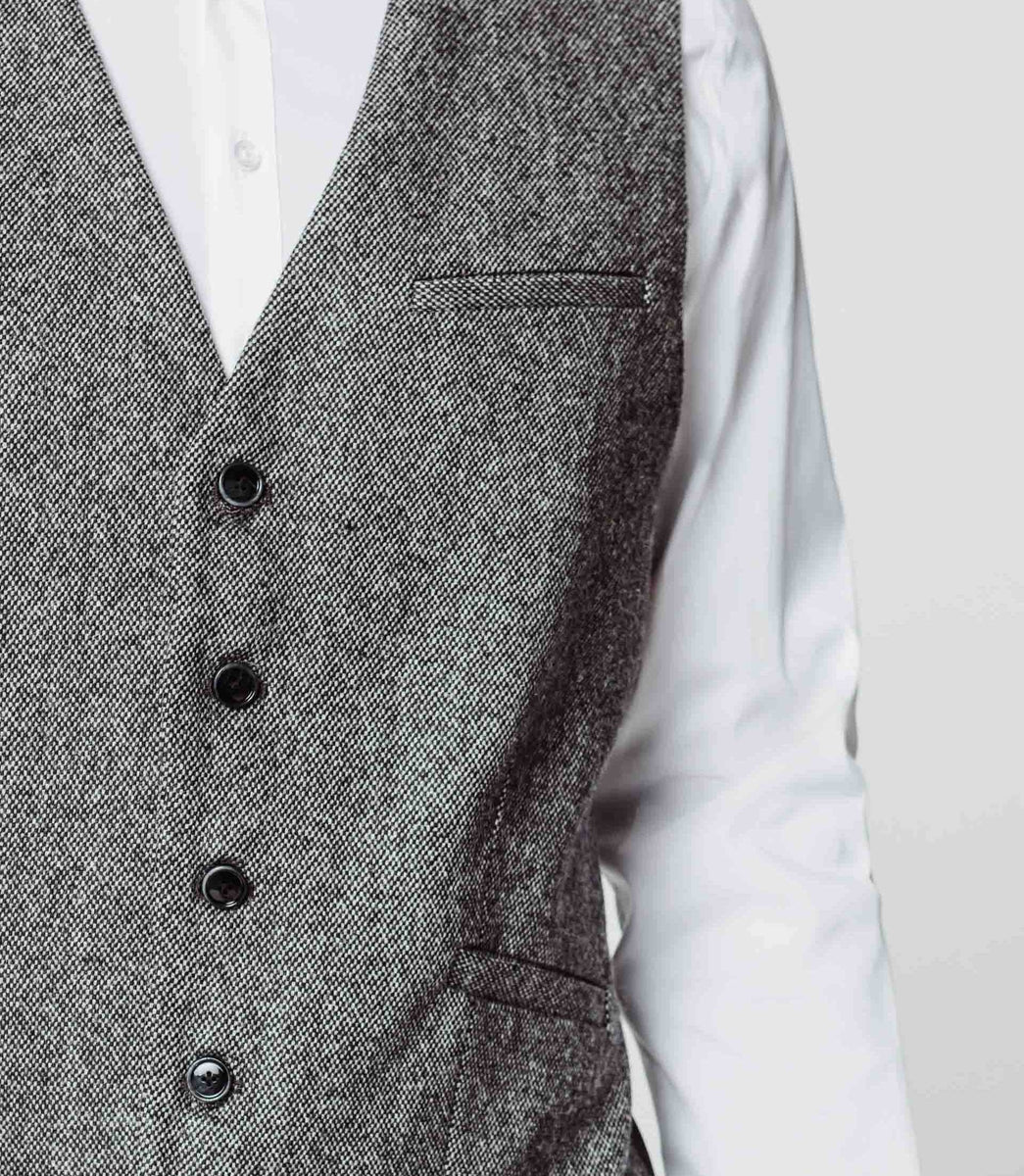 Gilet tweed gris