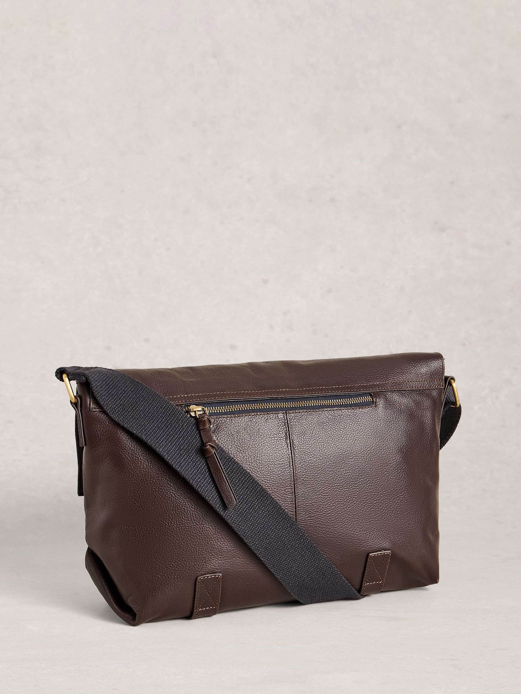White Stuff Connor Leather Messenger Bag