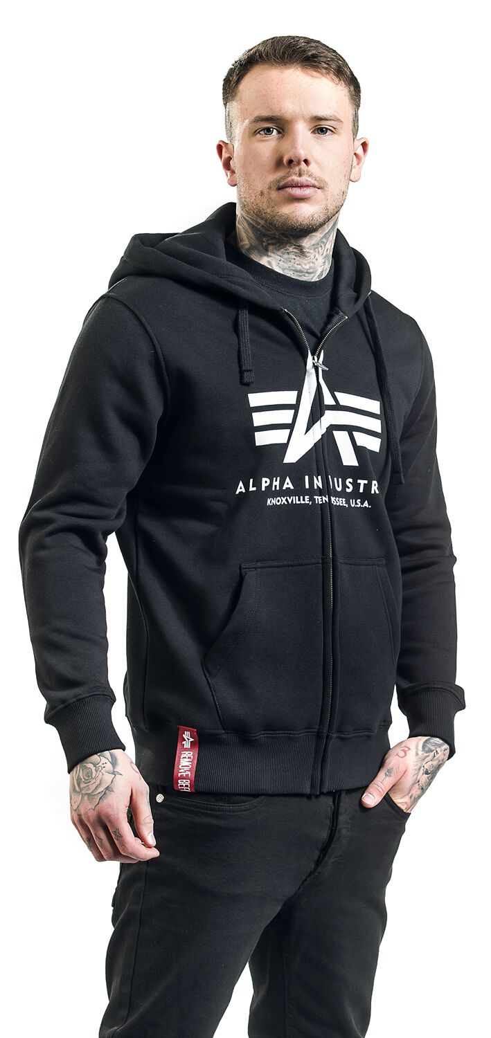 Sweat à Capuche Zippé Basic | Alpha Industries Sweat-shirt zippé à capuche