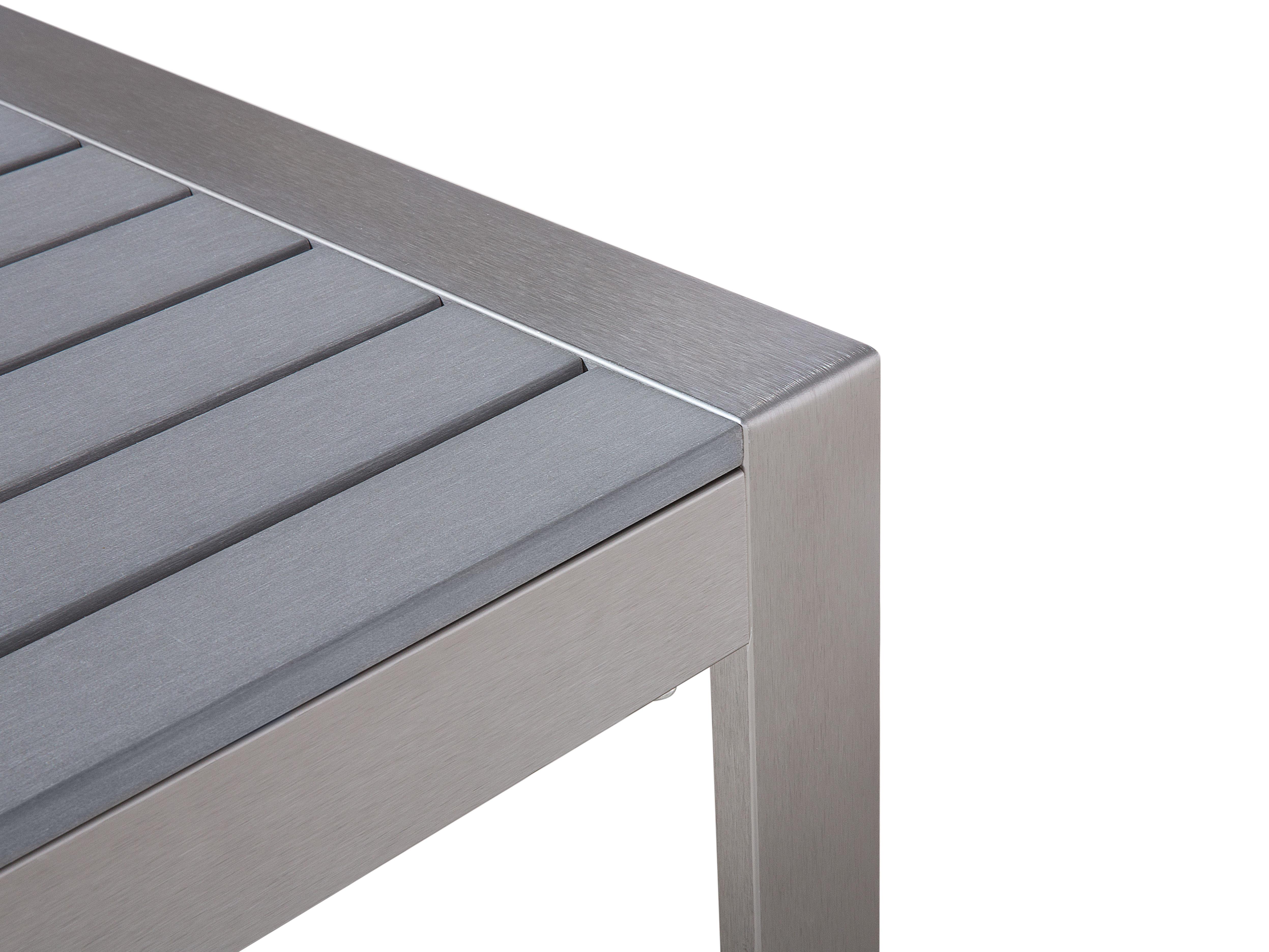 Loungeset met tafel 4-zits SALERNO Metaal Lichtgrijs