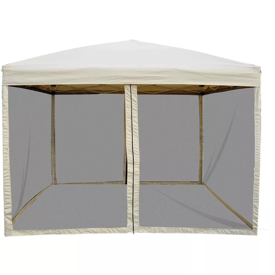 Outsunny Faltpavillon mit Seitenwänden beige