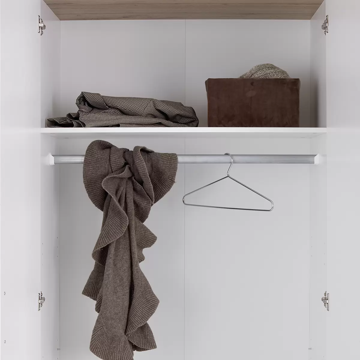 Kleiderschrank Twin Eiche,weiss