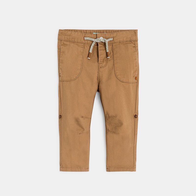 Pantalon coton modulable marron bébé garçon Marron