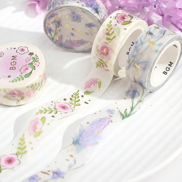 MDS - BGM Foliedruk Masking Tape Levensduur 15mm×5m (Natuurlijk Paars)