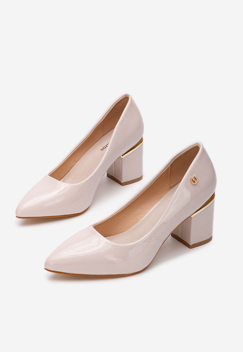 Chaussures à talon épais beige Nelia V3