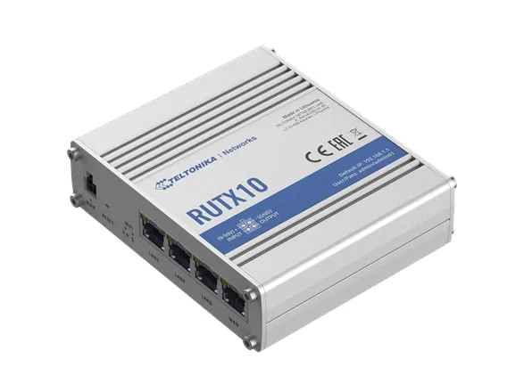 Teltonika RUTX10 - Trådløs router 4-port switch - 1GbE - Wi-Fi 5 - Dual Band - DIN monterbar på skinne