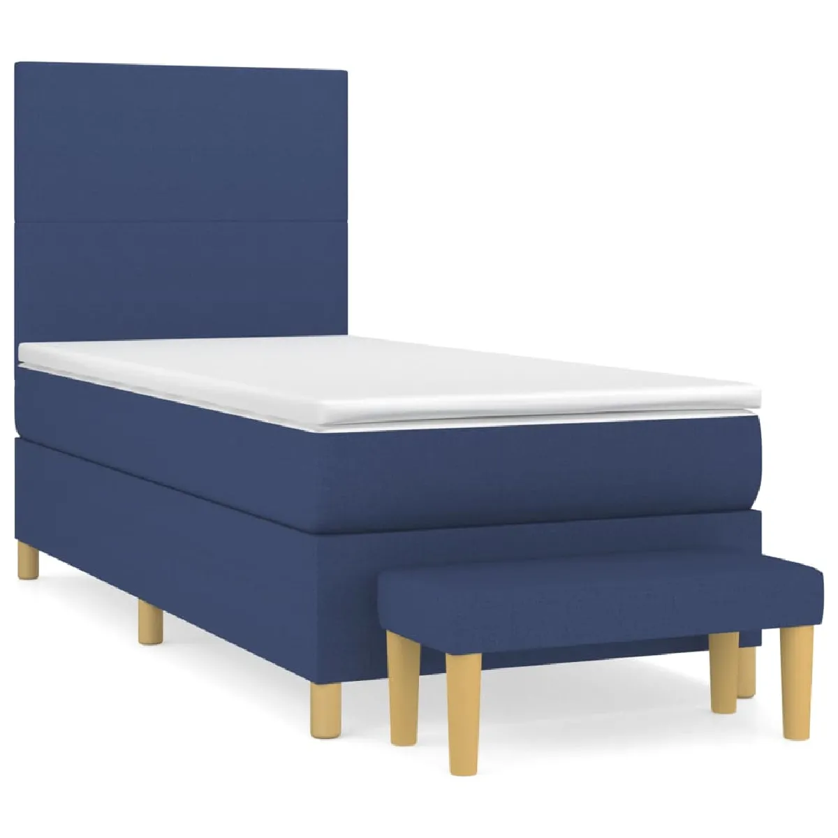 vidaXL Sommier à lattes de lit avec matelas Bleu 80x200