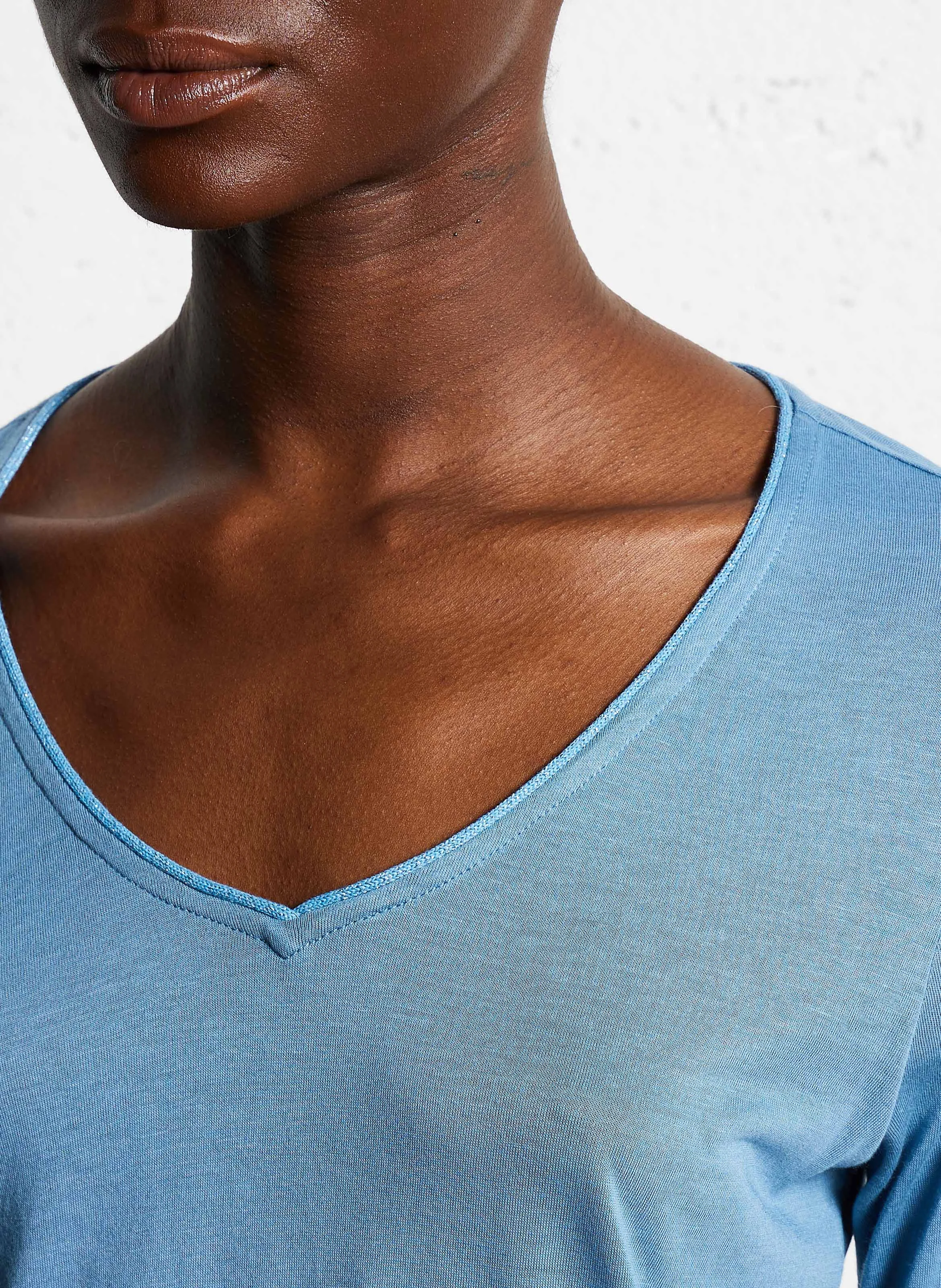 TASSIANE - Tee-shirt droit manches 3/4 | Bleu