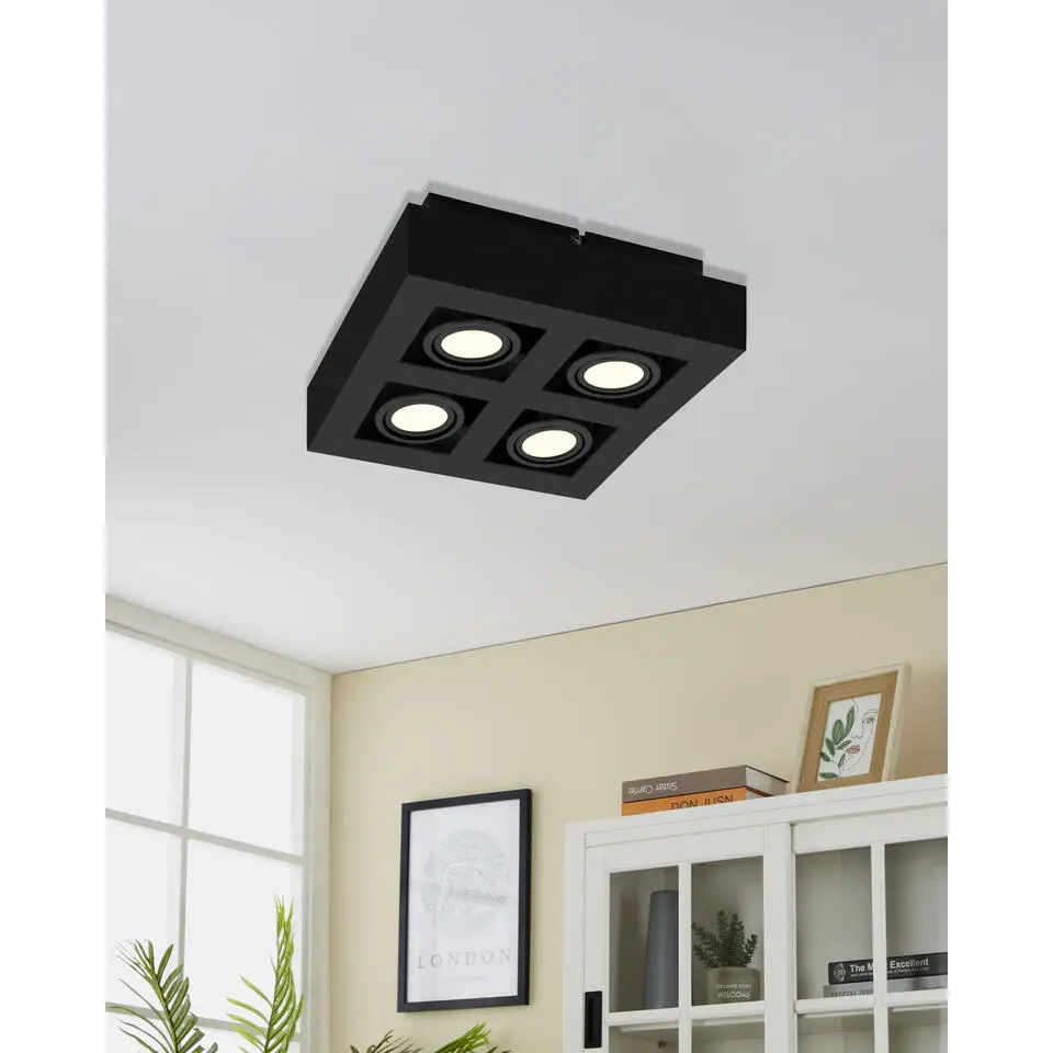 EGLOMendozaOpbouwlamp-GU10-25cm-Zwart