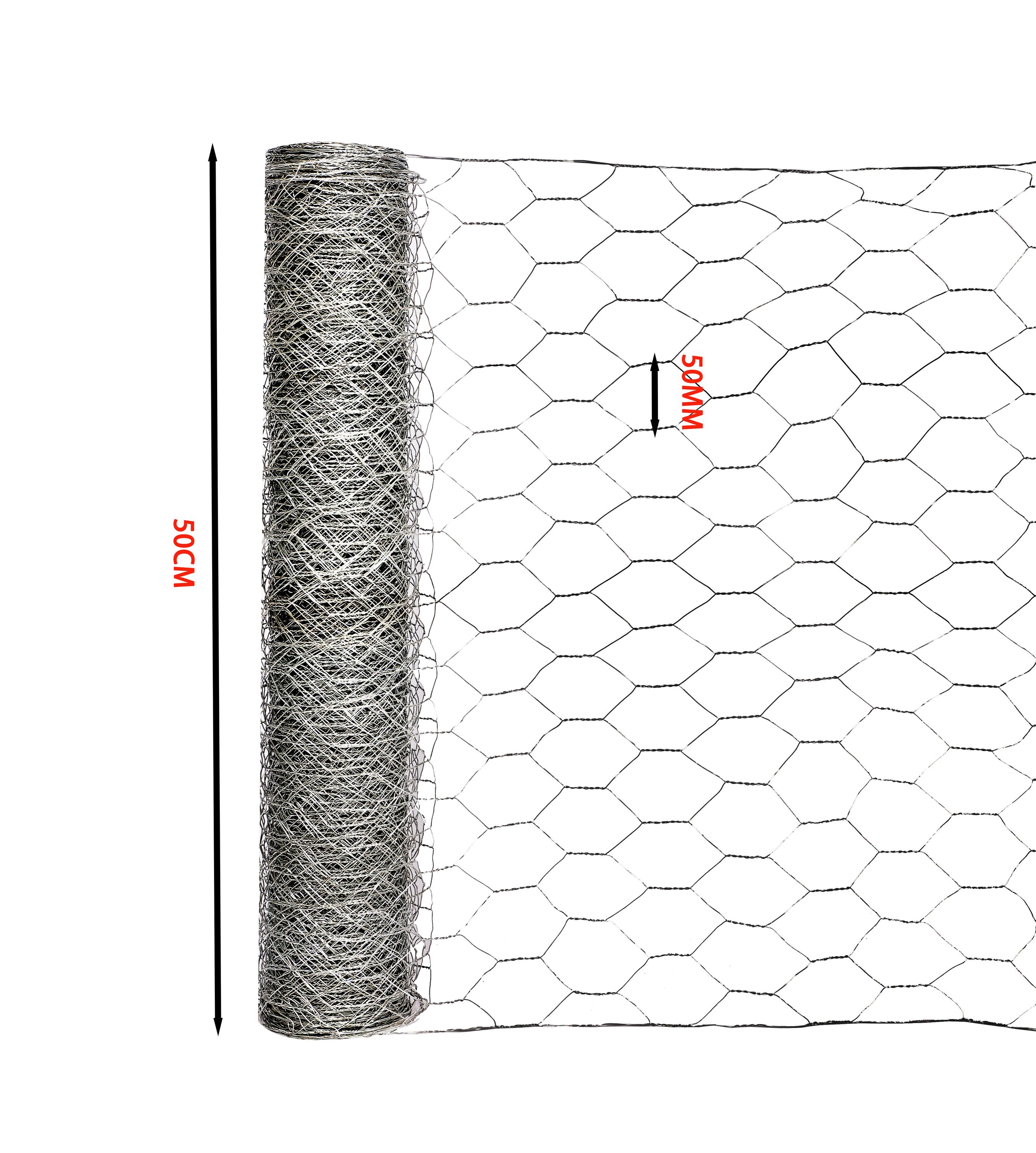 Maschendrahtzaun 5 cm sechseck 0.5 m x 25 m